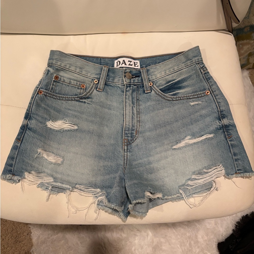 Never Worn Daze Women's Ripped Jean Shorts - Light Blue (price negotiable)